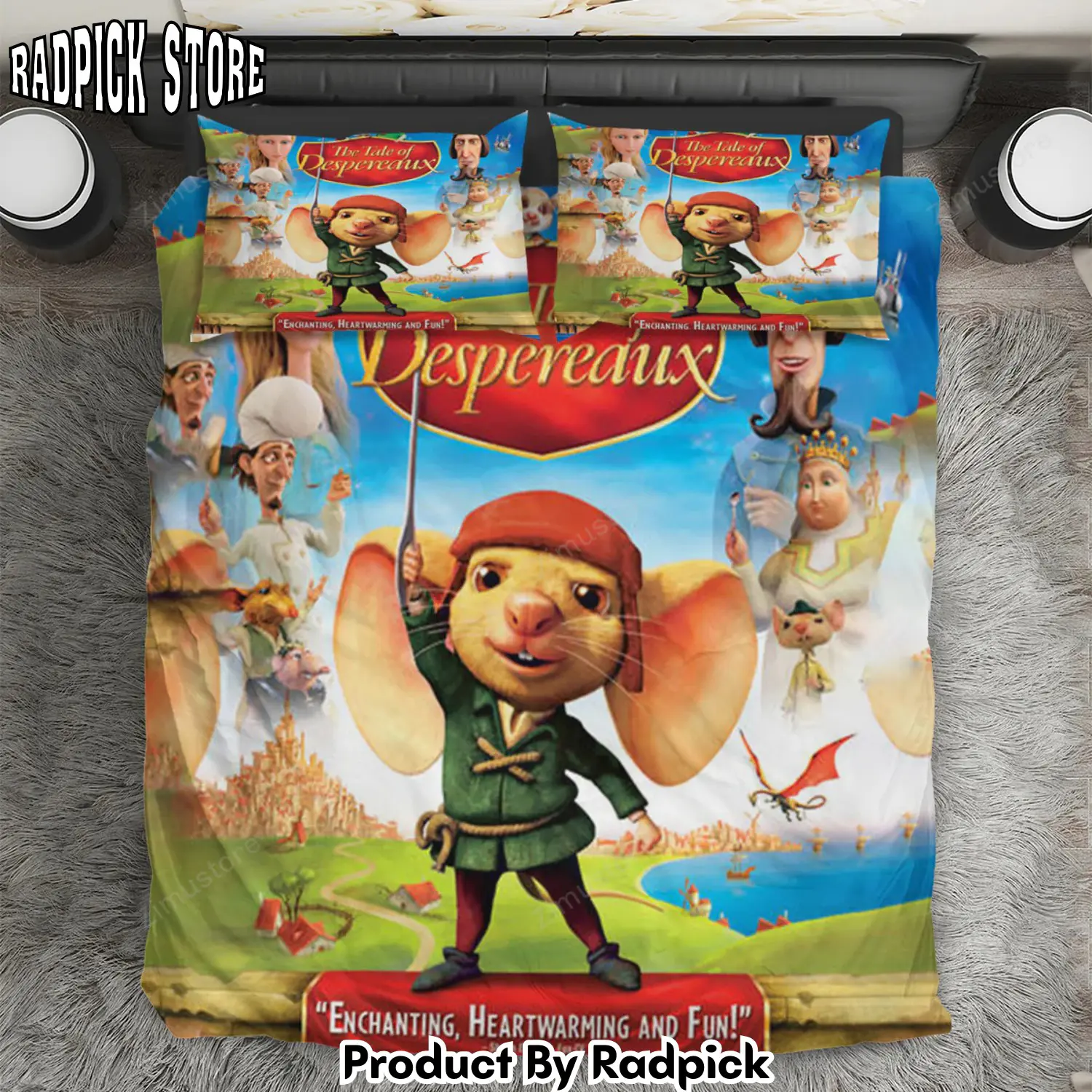 Radpick the tale of despereaux poster 2 3pcs 3pcs bedding set duvet cover and pillow cases gift for fan rp327893
